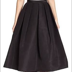 Tibi silk a-line full skirt black size 0
